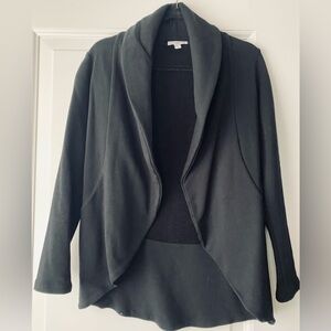 JAMES PERSE WOMENS SHAWL COLLAR BLAZER CUT SWEATSHIRT
